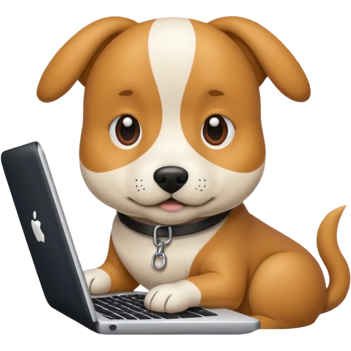 code writing dog emoji