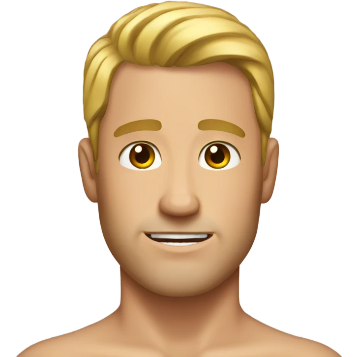 Shirtless white man emoji