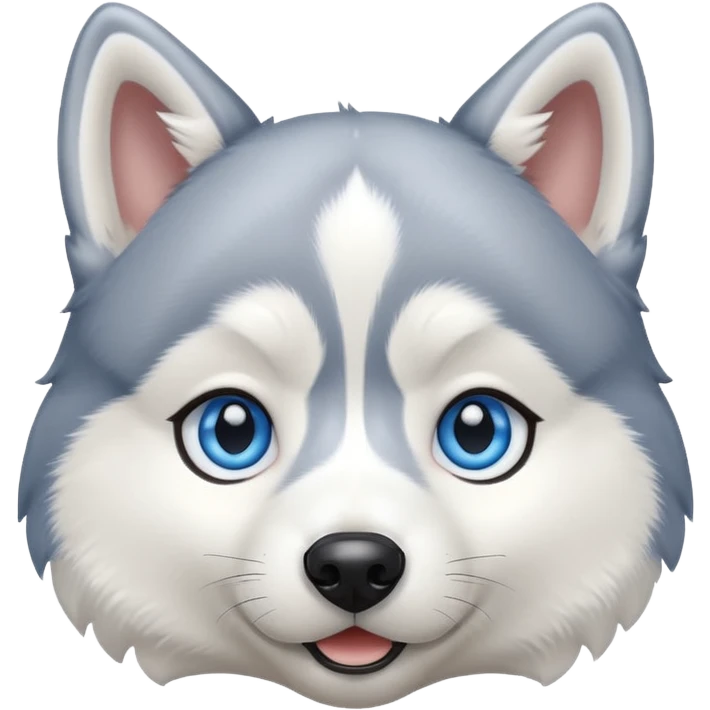 cute husky face emoji