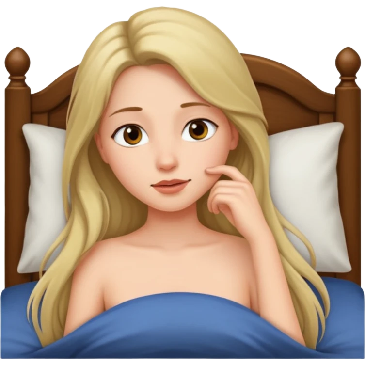 Sexy girl in bed  emoji