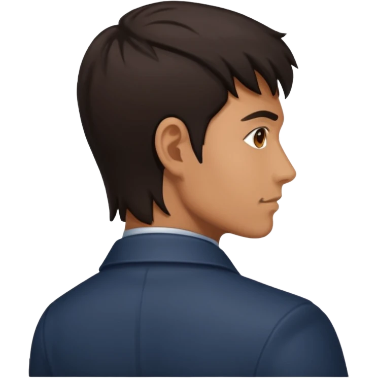 man facing away emoji
