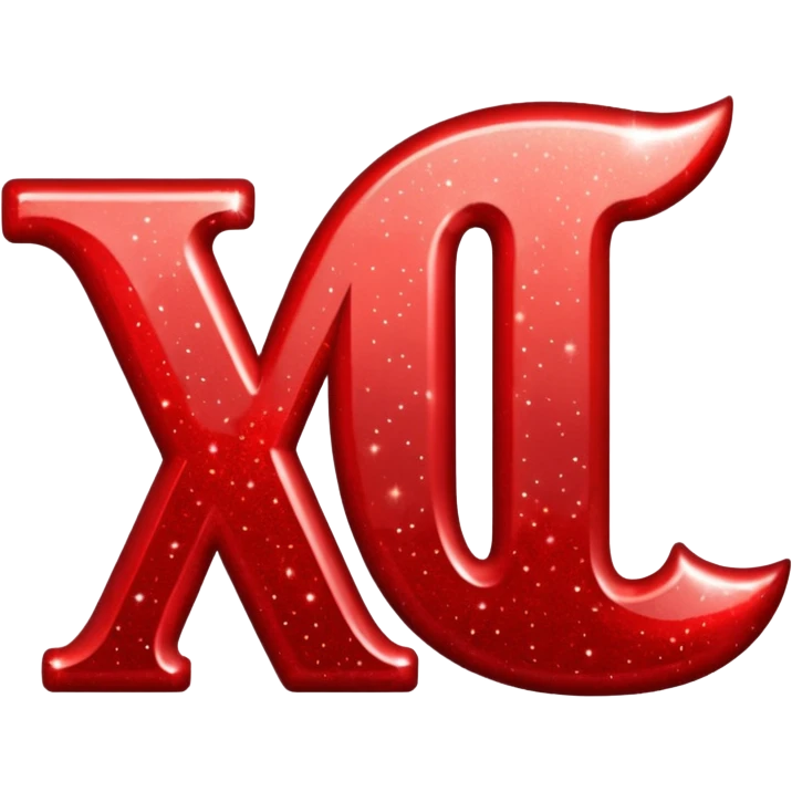The word fox in red sparkly letters emoji