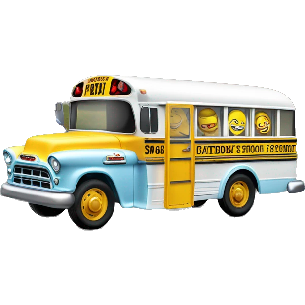 Matchbox school bus ice cream 1956 Chevrolet  emoji