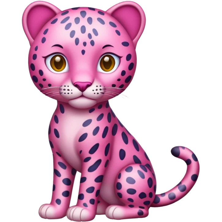 Emoji leopardo rosa cuerpo entero emoji