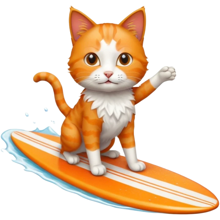 cat is surfing emoji