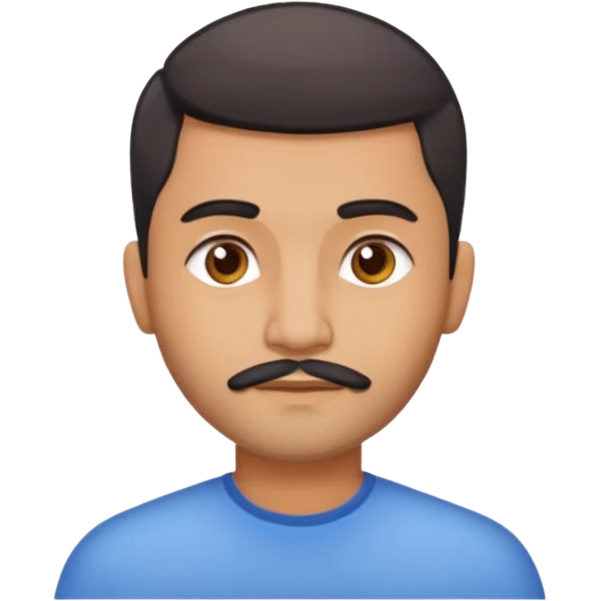 Indian man age 30s fade hair cut no mustache emoji