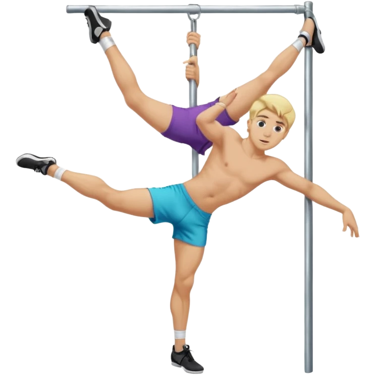 White guy with blonde hair pole dancing  emoji