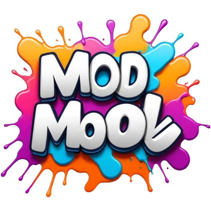 Graffiti the words mod emoji