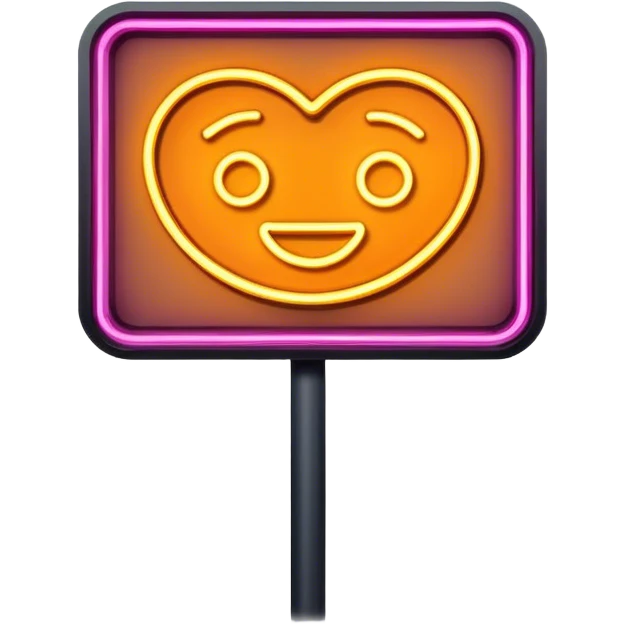 neon outline signboard emoji