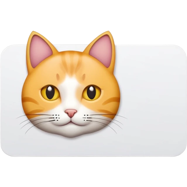 only cat text on the name card. emoji