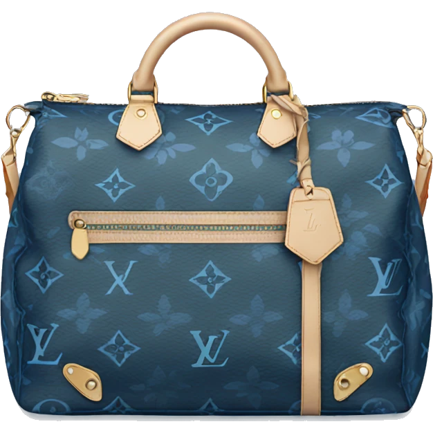 Blue Louis Vuitton bag emoji