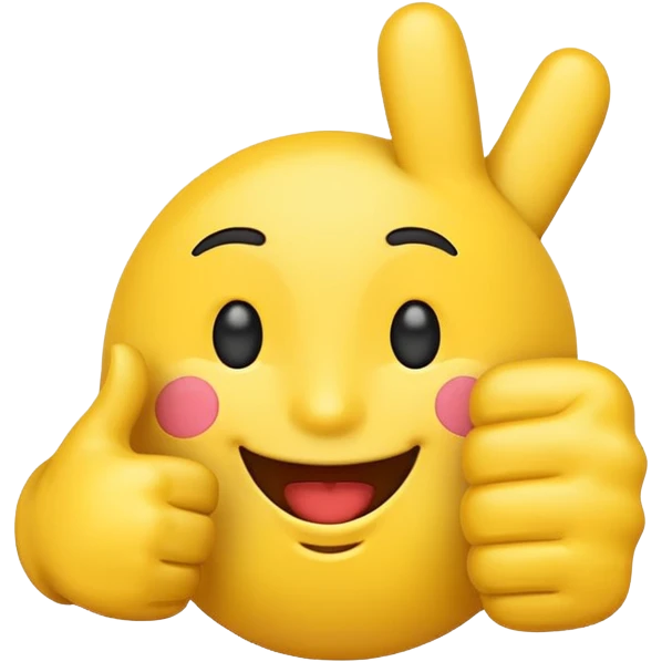 thumbs up emoji, positive and bold emoji