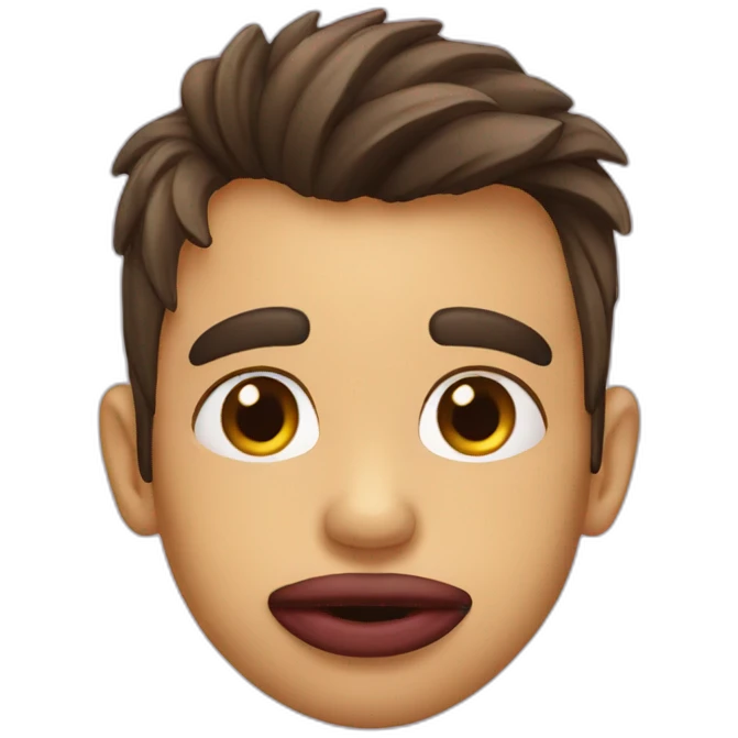 Lip biting emoji