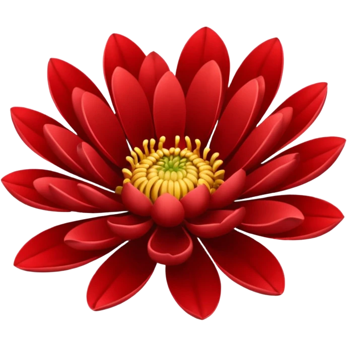 chrysanthemum flower red tattoo without the middle yellow emoji