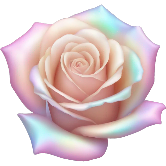Pale pastel holographic rose emoji