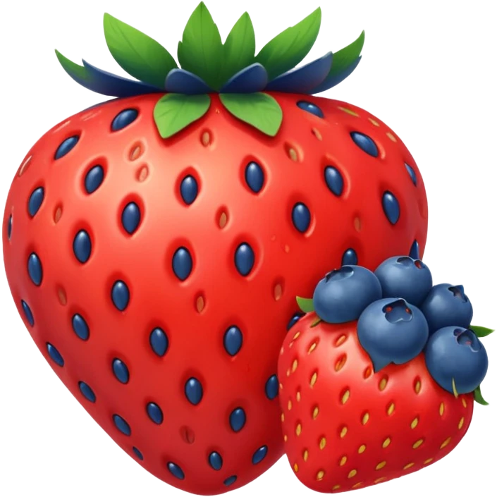 Strawberry and blueberry emoji