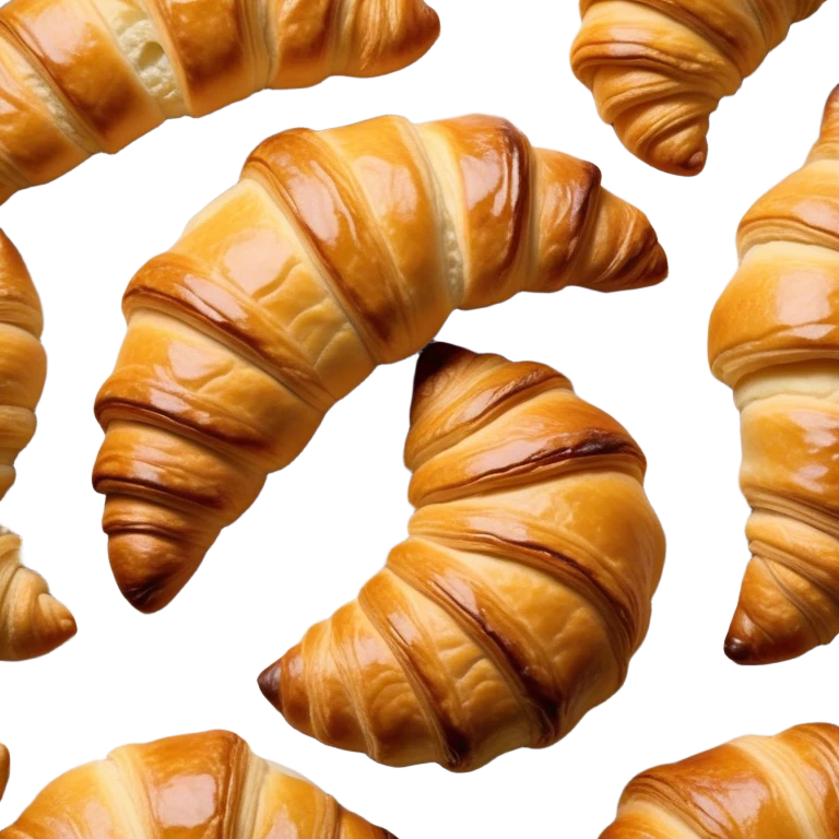 Cinematic Realistic Rustic French Croissant Pastry Emoji, depicted as a flaky, buttery crescent with delicate, layered textures and a slight, intentional char along the edges that imparts a rustic, artisanal charm. The golden, crispy exterior shows a hint of burnt nuance, rendered with warm, inviting lighting and exquisite detail to capture its time-honored, imperfect perfection. emoji