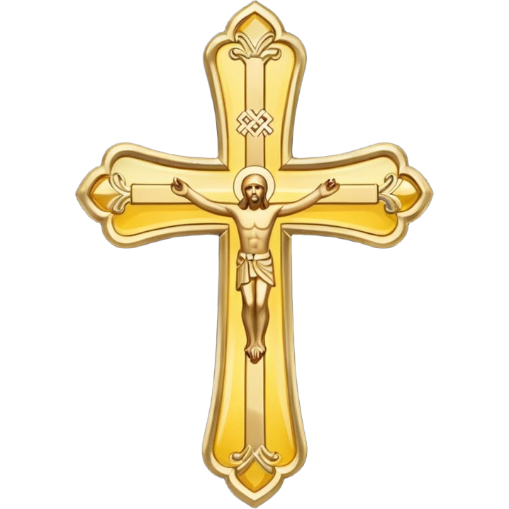 Eastern Orthodox cross. Transparent bakgrund. emoji