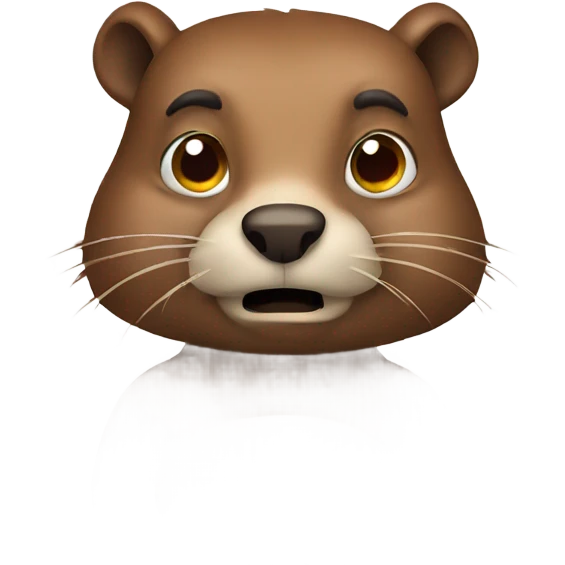 Anxious beaver emoji