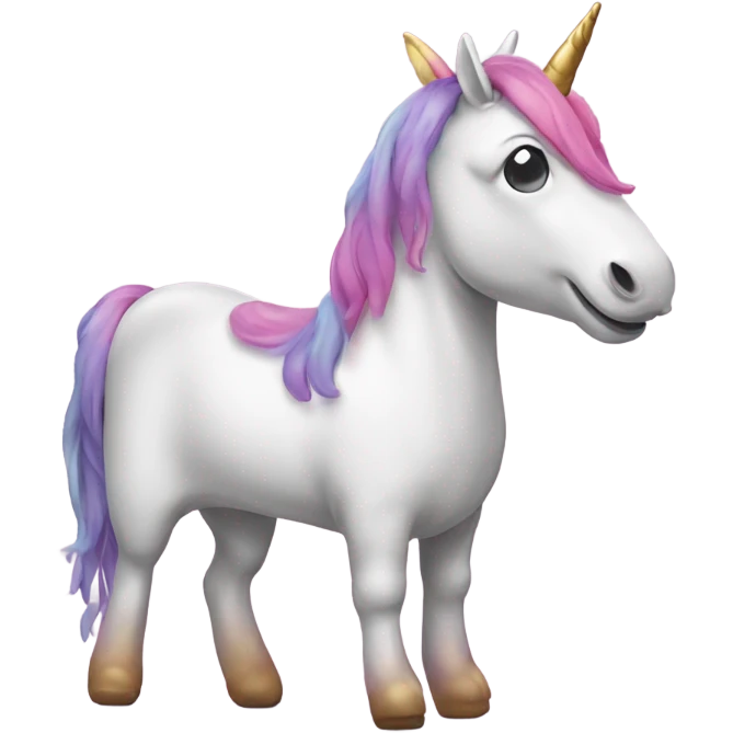 Weenie riding sad unicorn  emoji