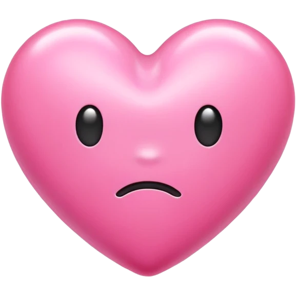 Bubblegum pink heart emoji