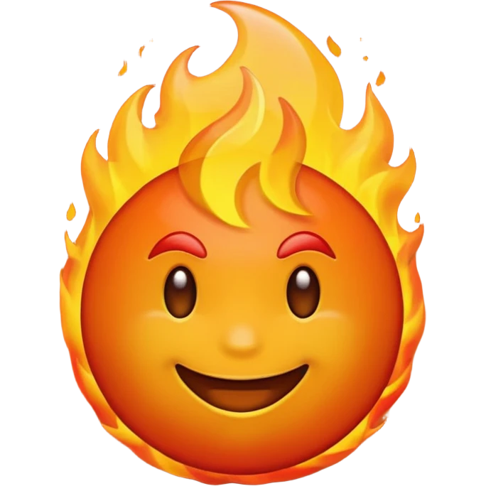 fire emoji in iphone style emoji