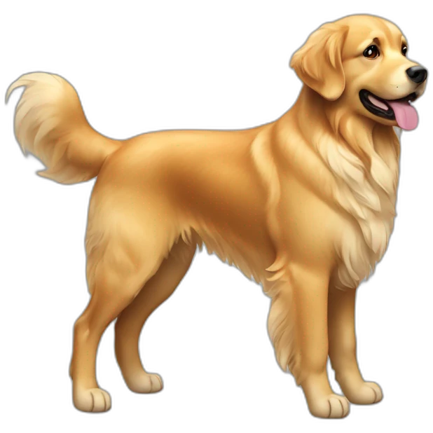 dog golden retriever full body emoji