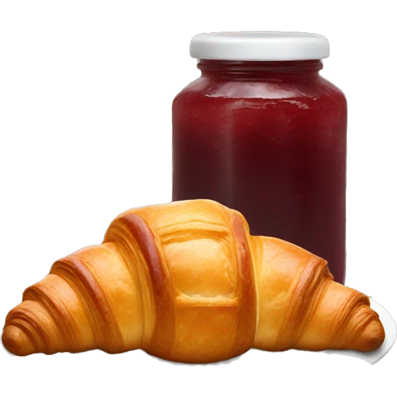 Croissant with red jam emoji