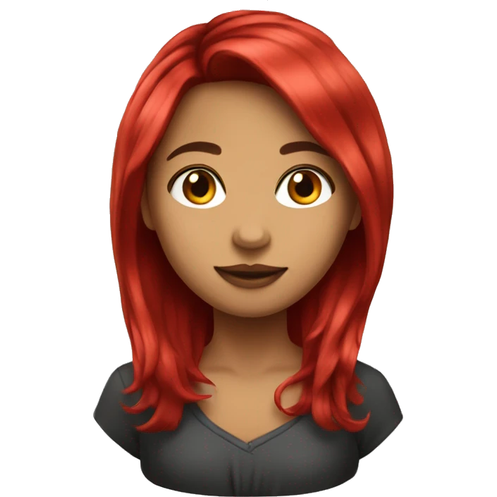 Fille avec cheveux rouges  emoji