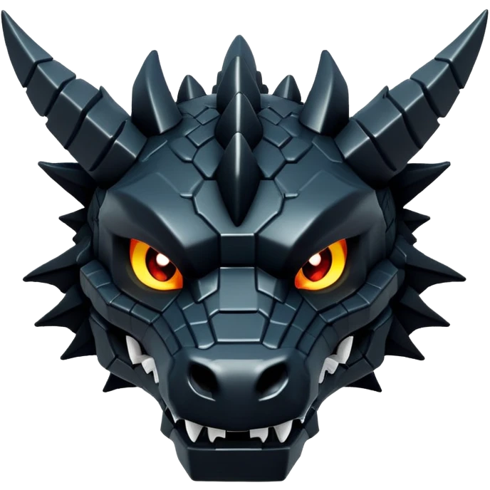 Minecraft black dragon head emoji