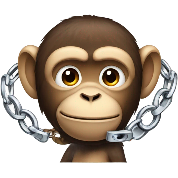 Monkey wearing handcuffs  emoji