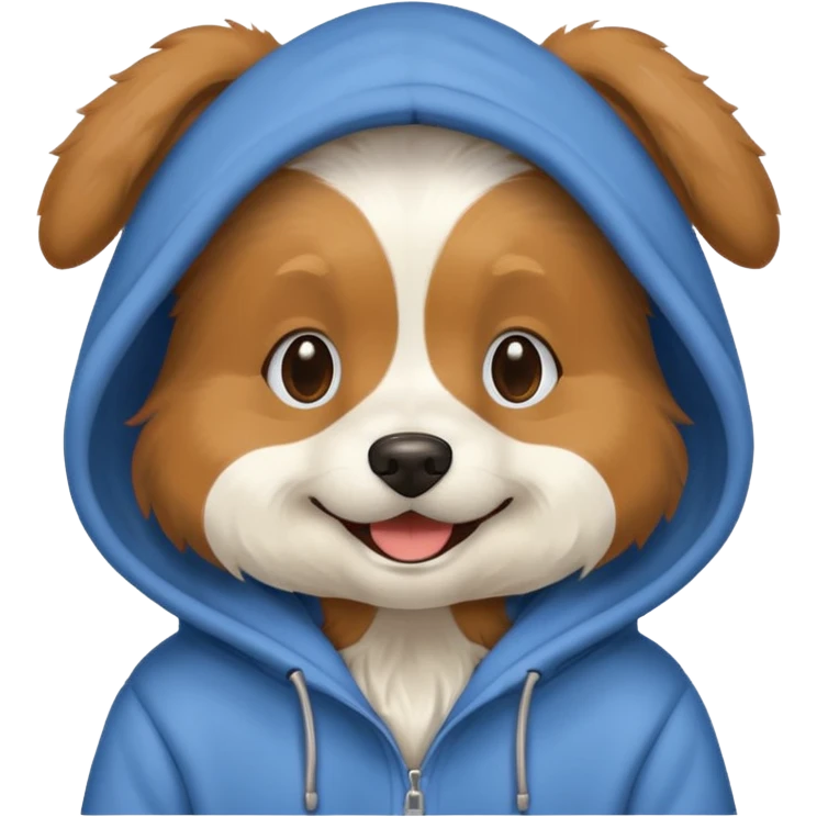 dog wearing a hoodie emoji