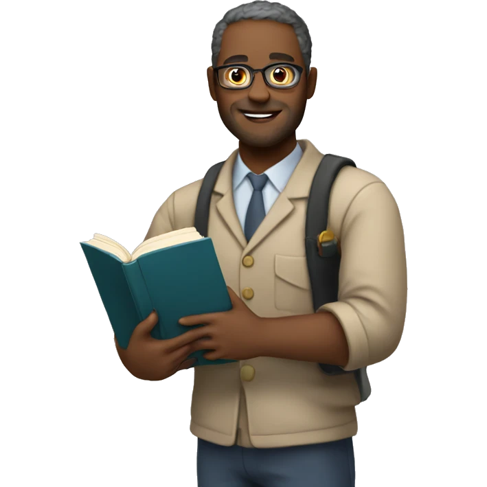 a teacher holding a book emoji