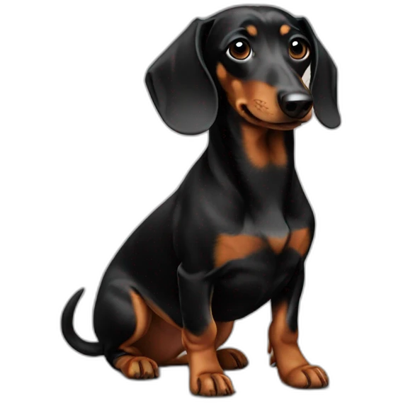 dachshund negro emoji