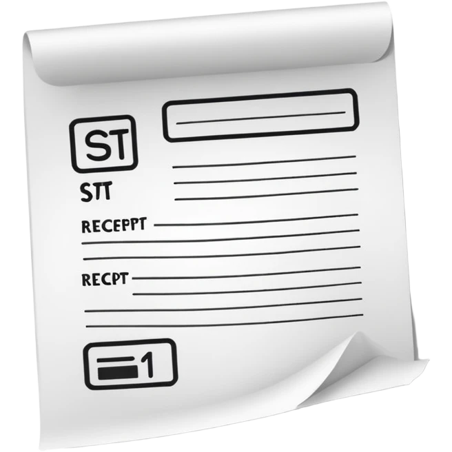 prefix "ST" Receipt emoji