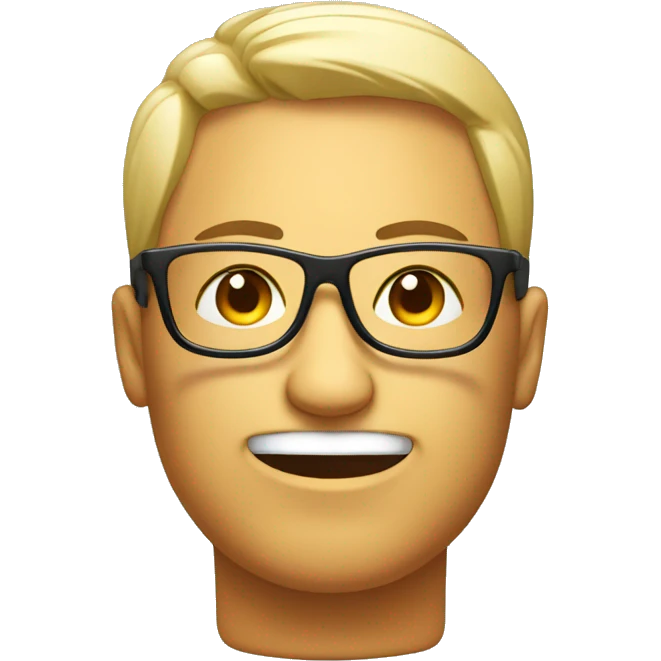 Face whit heat and glassess emoji