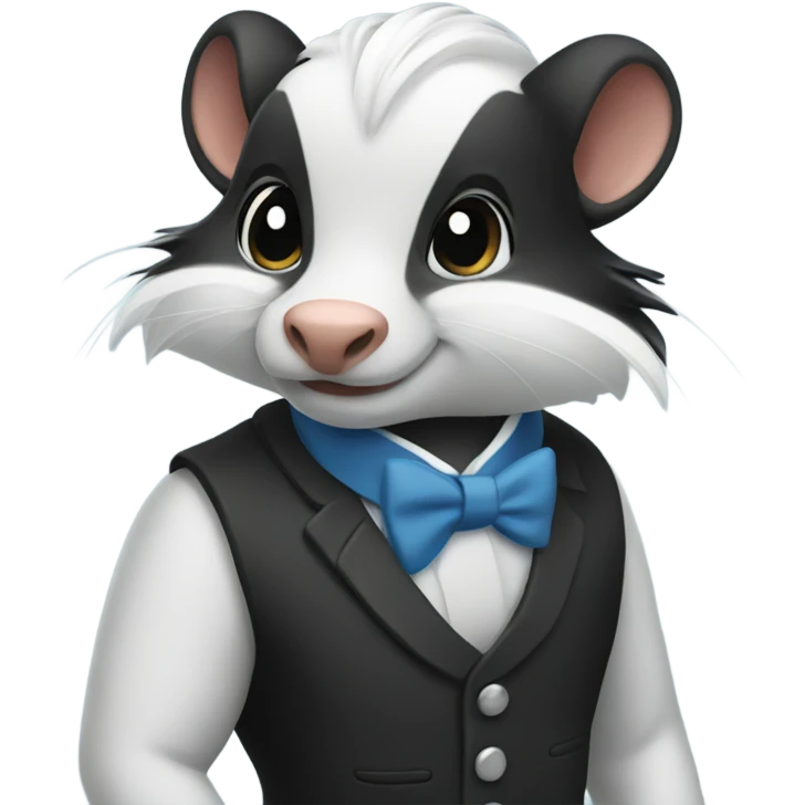 Skunk wearing a waistcoat  emoji