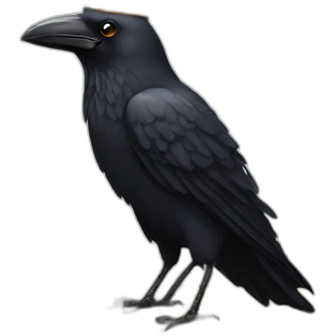 Crow with a Birthday cake emoji