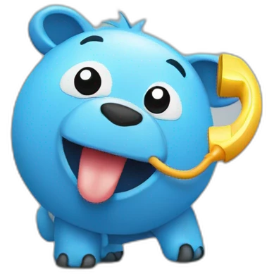 un cochone qui joue au telephone emoji