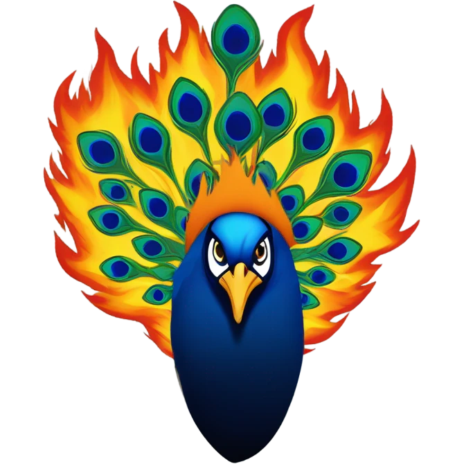 MSNBC peacock logo on fire emoji