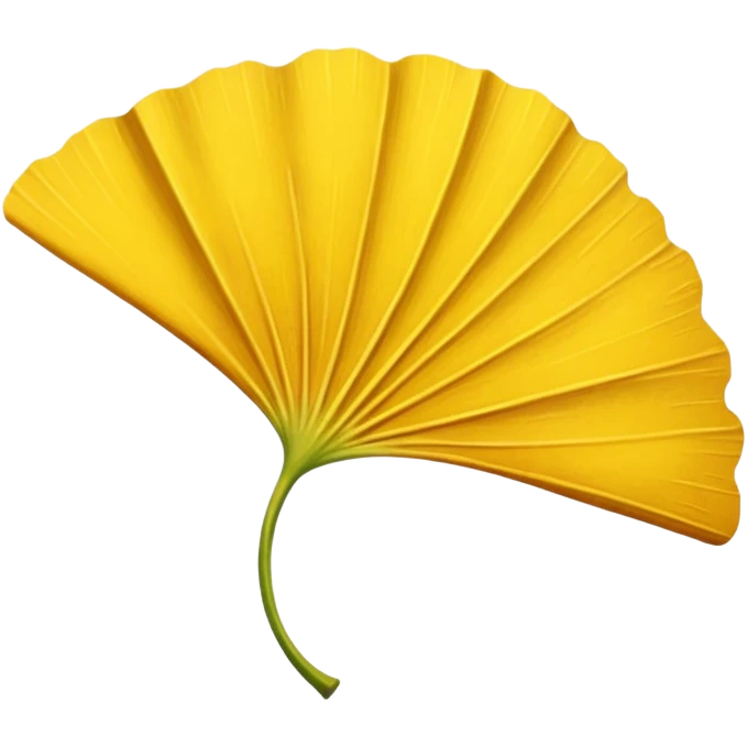 Ginkgo leaf, yellow, leaves emoji