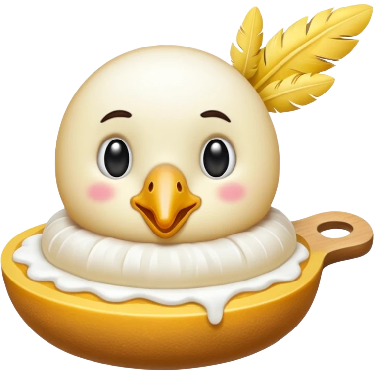 genera un emoji de una paloma comiendo migajas de pan emoji