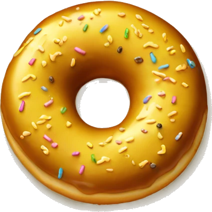 a single square yellow doughnut  emoji