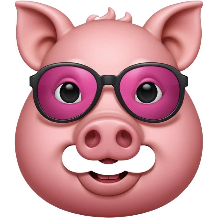 pig  with dunglasses emoji