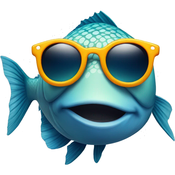 Fish wearing sunglasses  emoji