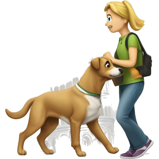 Leaning tower of pisa walking the dog emoji