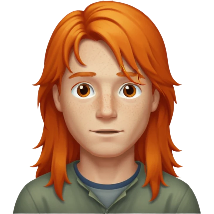guy with long orange hair emoji