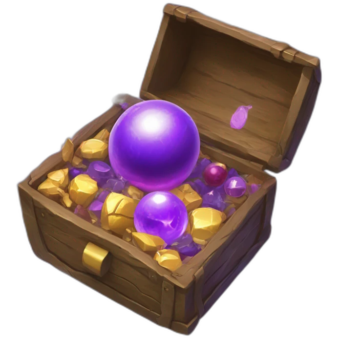 Pokemon Game LootCase Purple Chaotic Color Rich Treasure Legendary Epic Items and Pokemons Inside emoji
