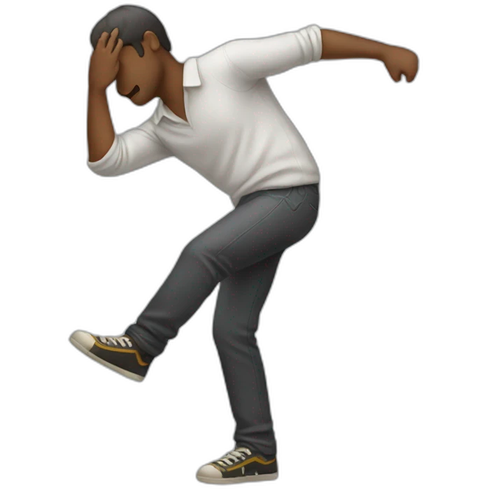 Man who is dabing emoji