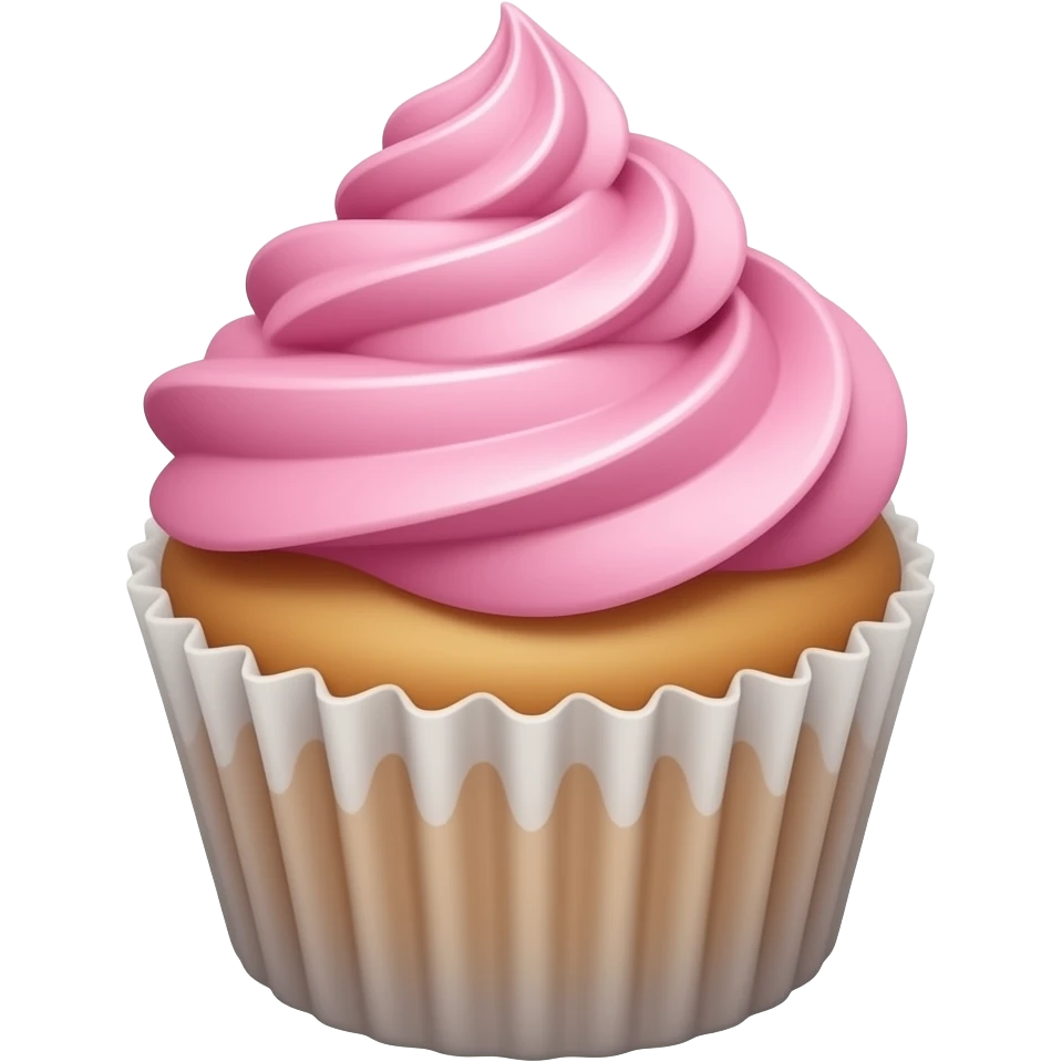 Cupcake with pink icing emoji